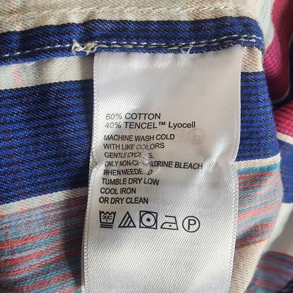 Tommy Bahama Shirt Mens 2XL Multicolor Plaid Button Up Long Sleeve Cotton Tencel - Picture 6 of 12